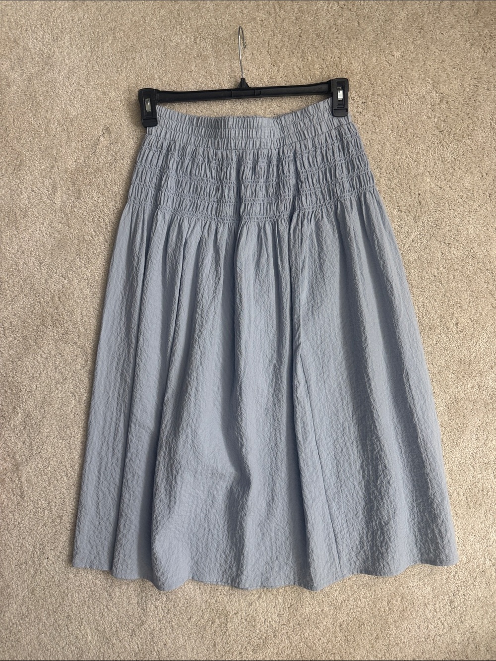 A New Day- Smocked Waist A-Line Midi Skirt - Light blue. Size S. Never worn.